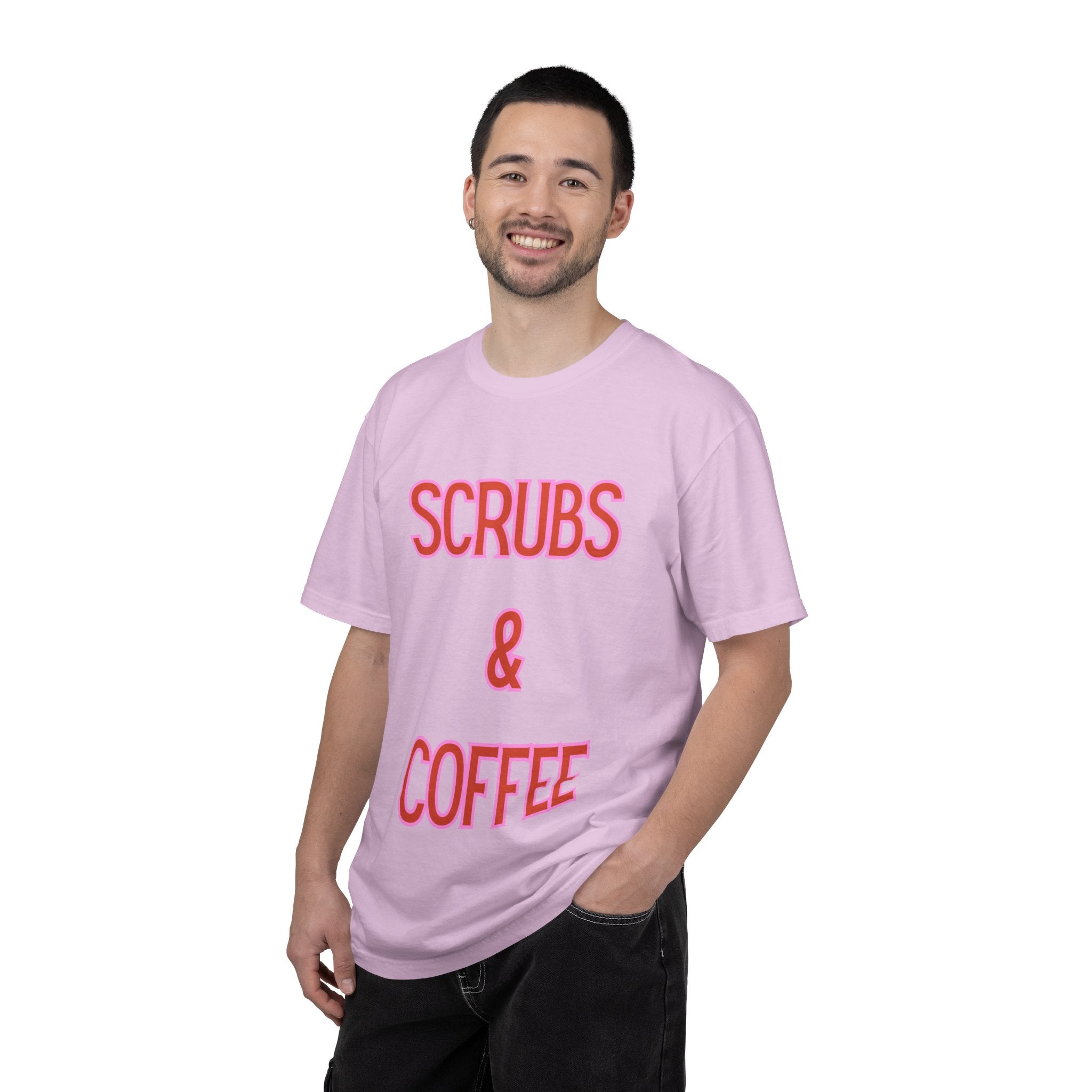 Scrubs & Coffee T-Shirt — Nurse Graphic Tee for Healthcare Workers