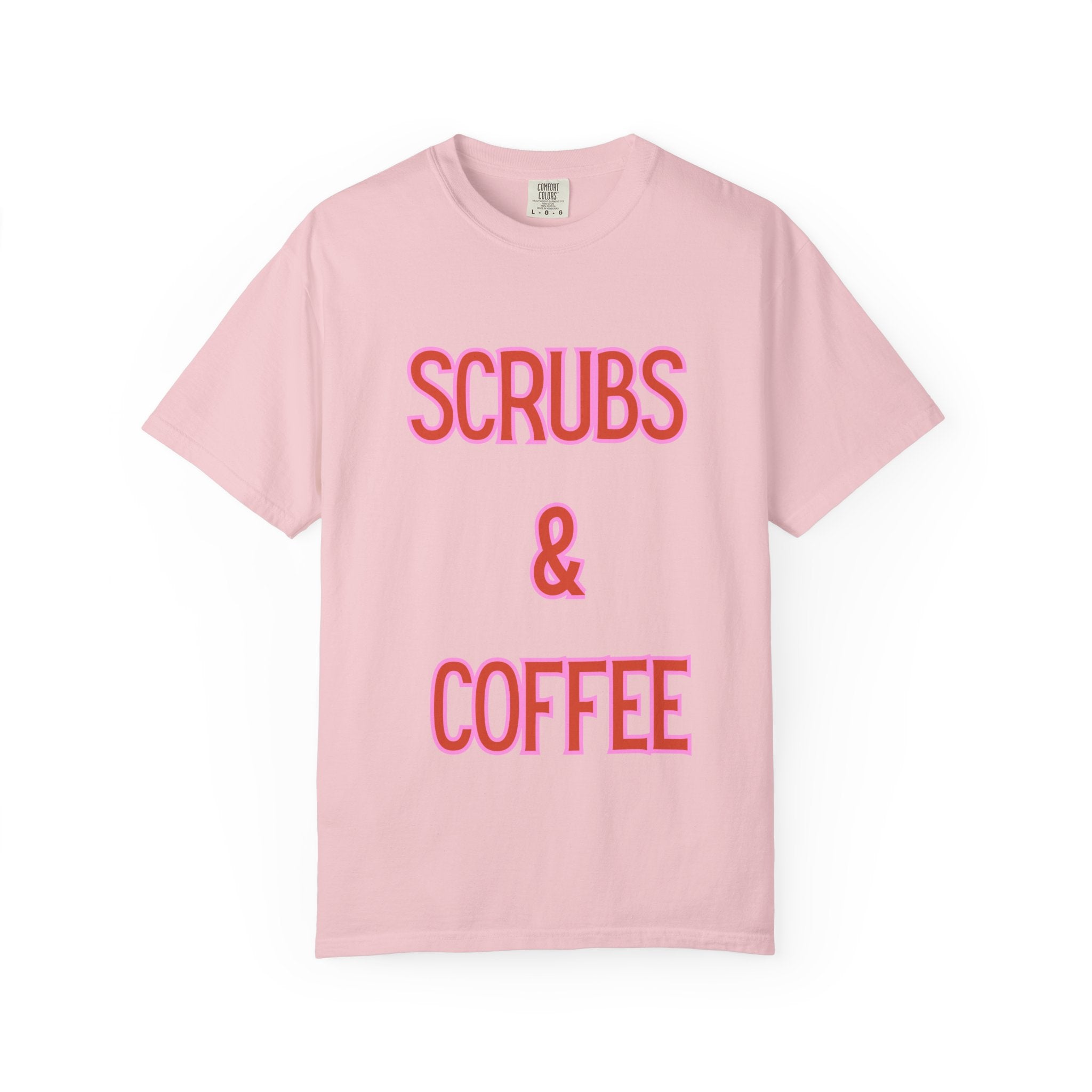 Scrubs & Coffee T-Shirt — Nurse Graphic Tee for Healthcare Workers