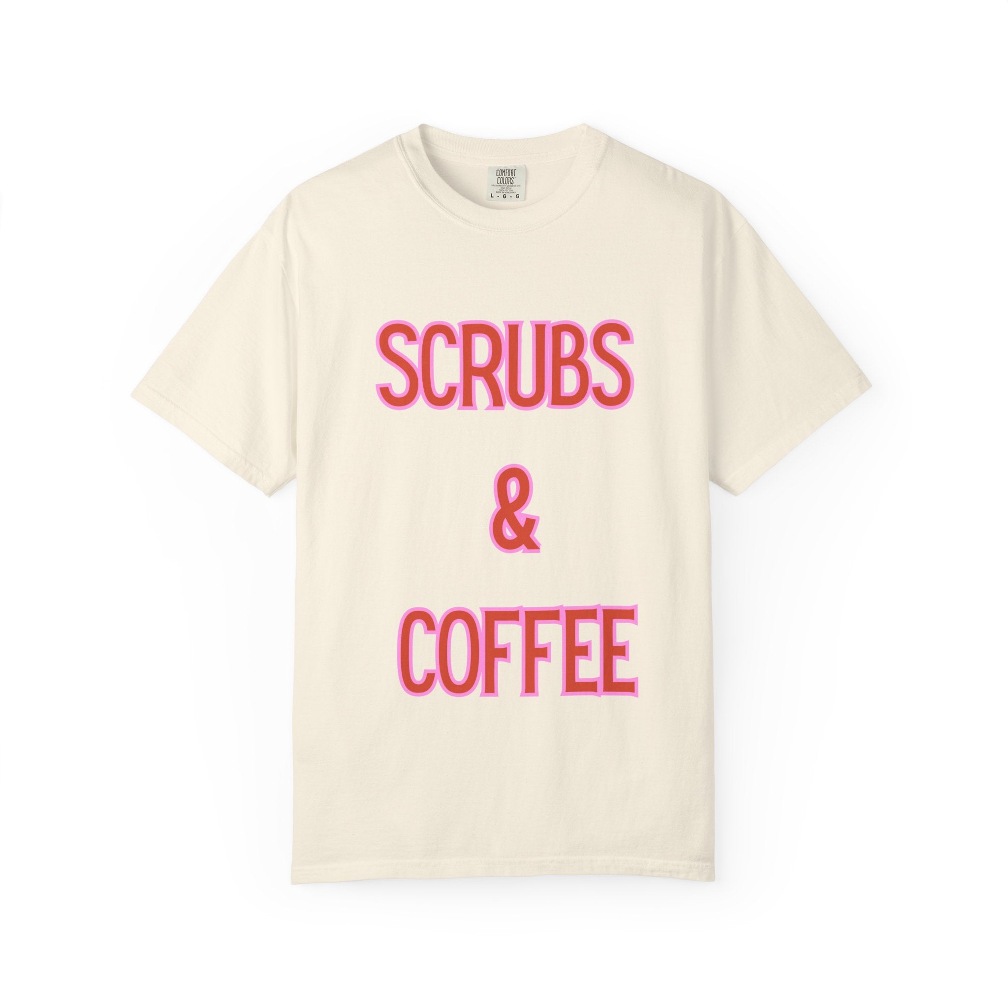 Scrubs & Coffee T-Shirt — Nurse Graphic Tee for Healthcare Workers