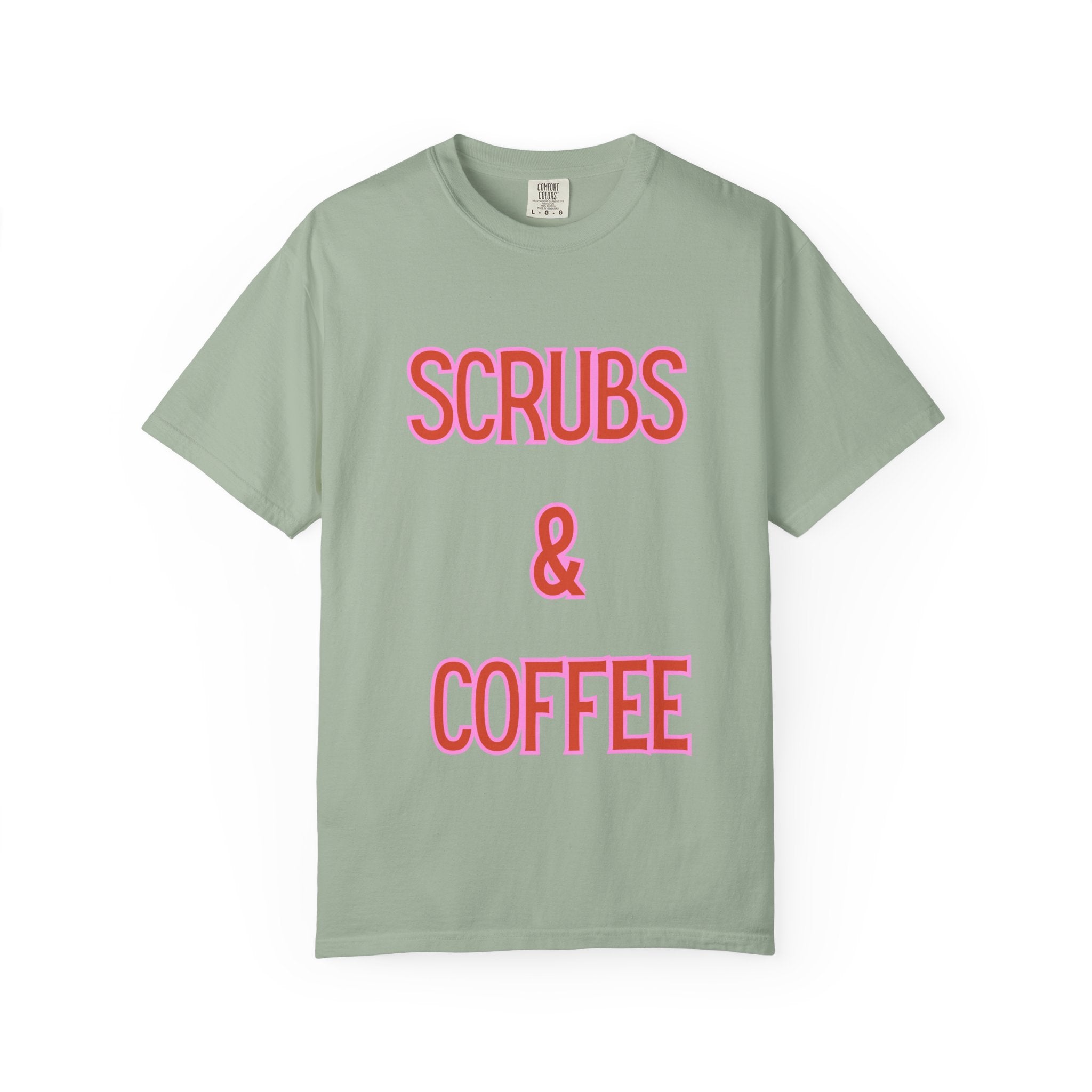Scrubs & Coffee T-Shirt — Nurse Graphic Tee for Healthcare Workers