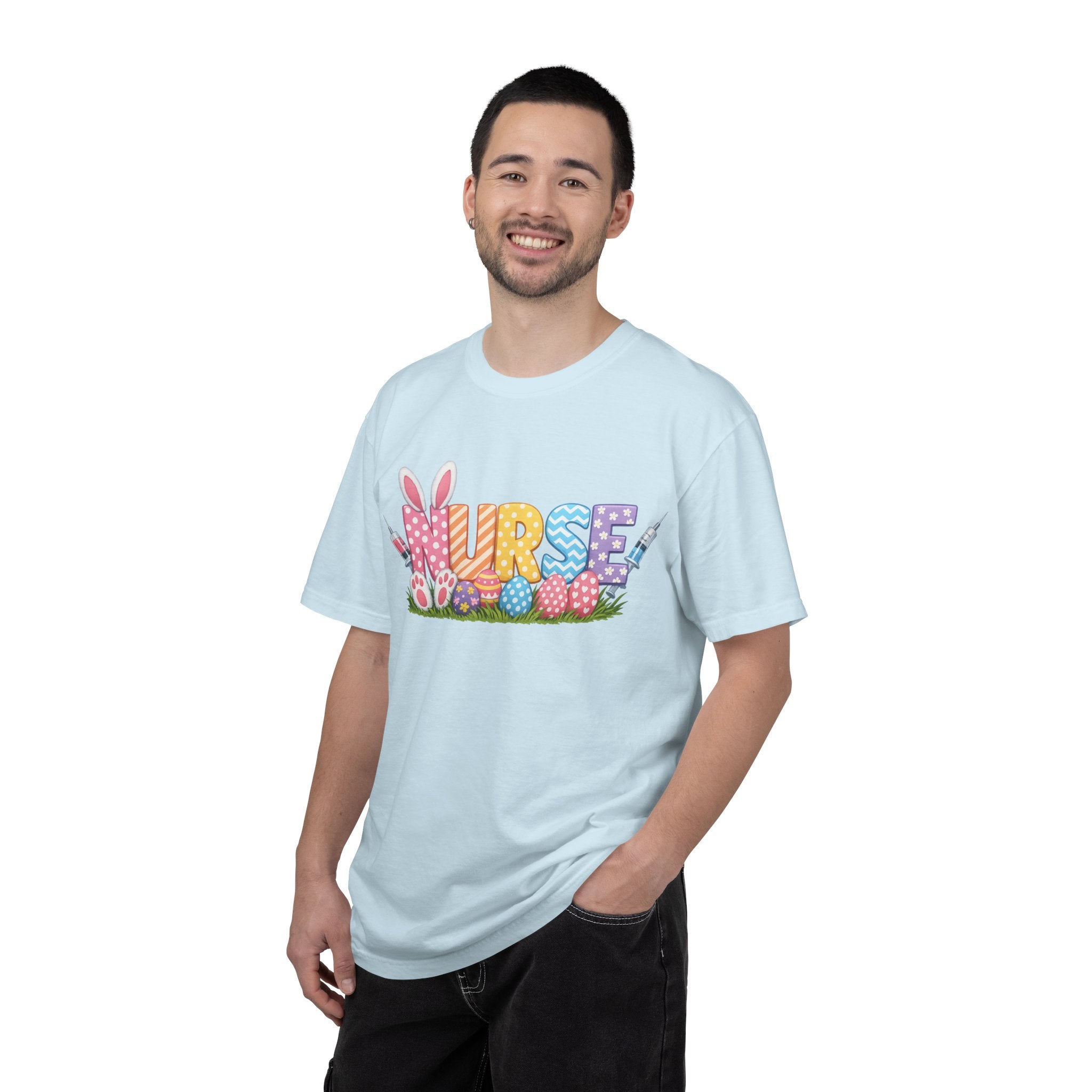 Nurse Easter T-Shirt — Colorful Bunny & Egg Spring Graphic