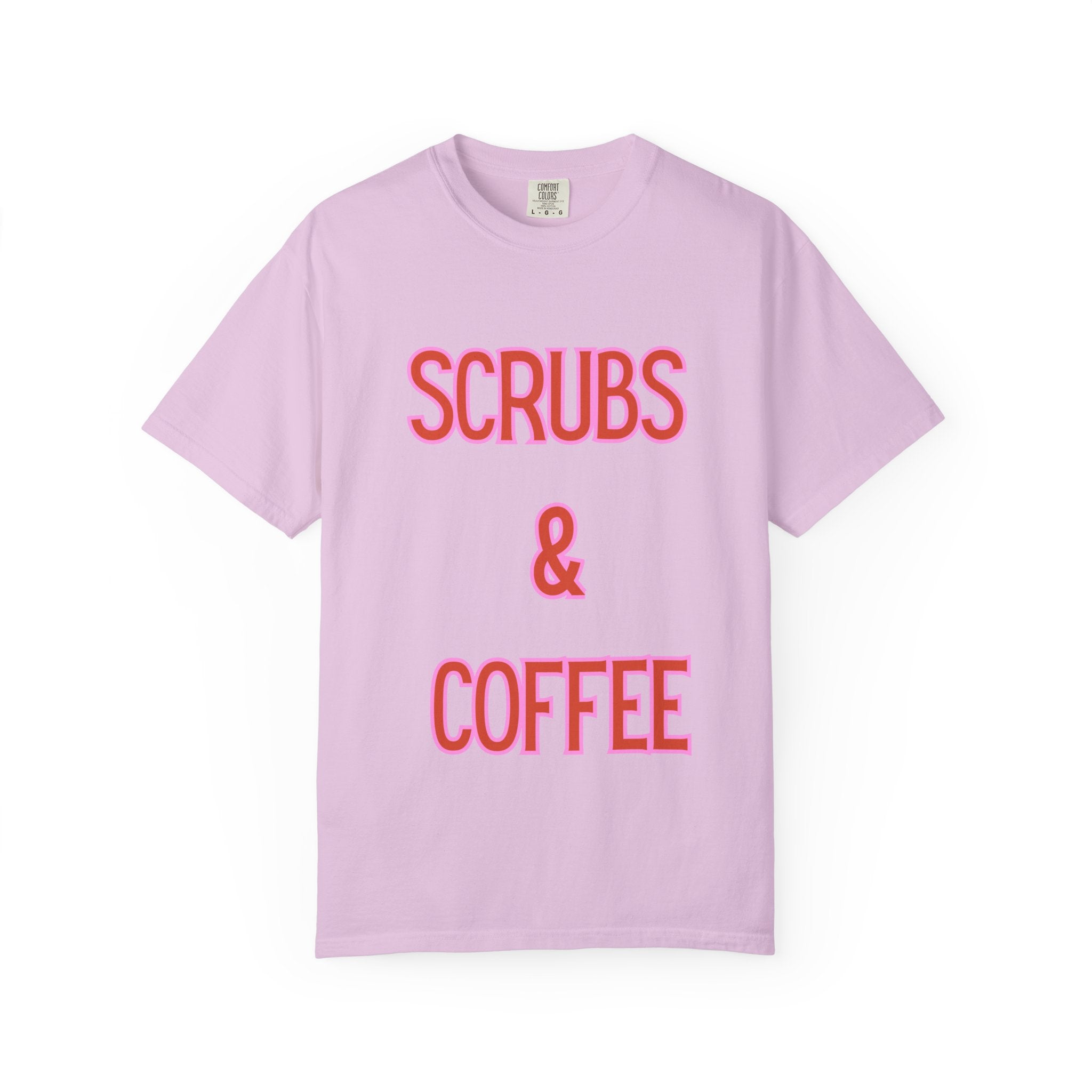 Scrubs & Coffee T-Shirt — Nurse Graphic Tee for Healthcare Workers
