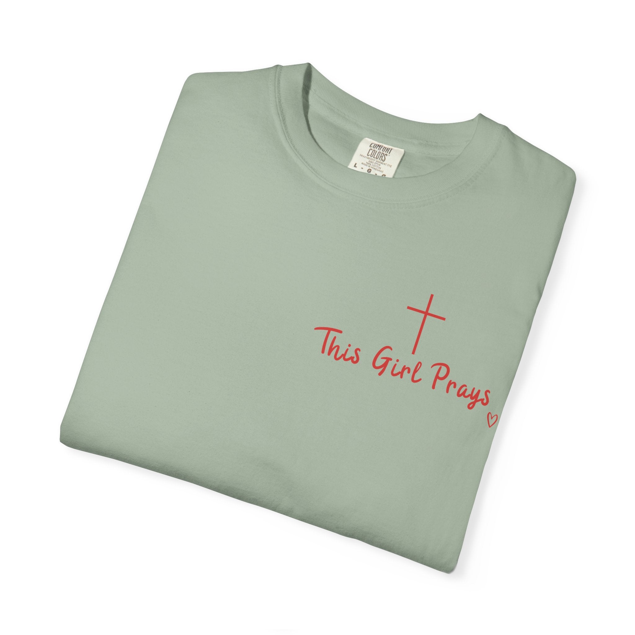 Christian Graphic T-Shirt — “This God Prays” Cross Chest Print