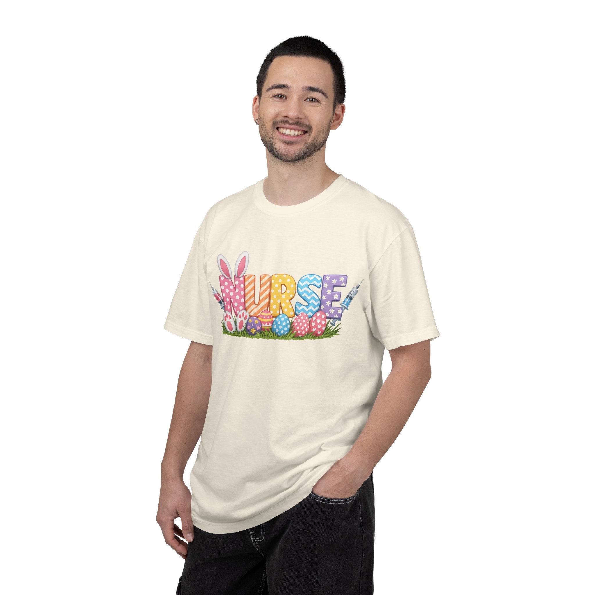 Nurse Easter T-Shirt — Colorful Bunny & Egg Spring Graphic