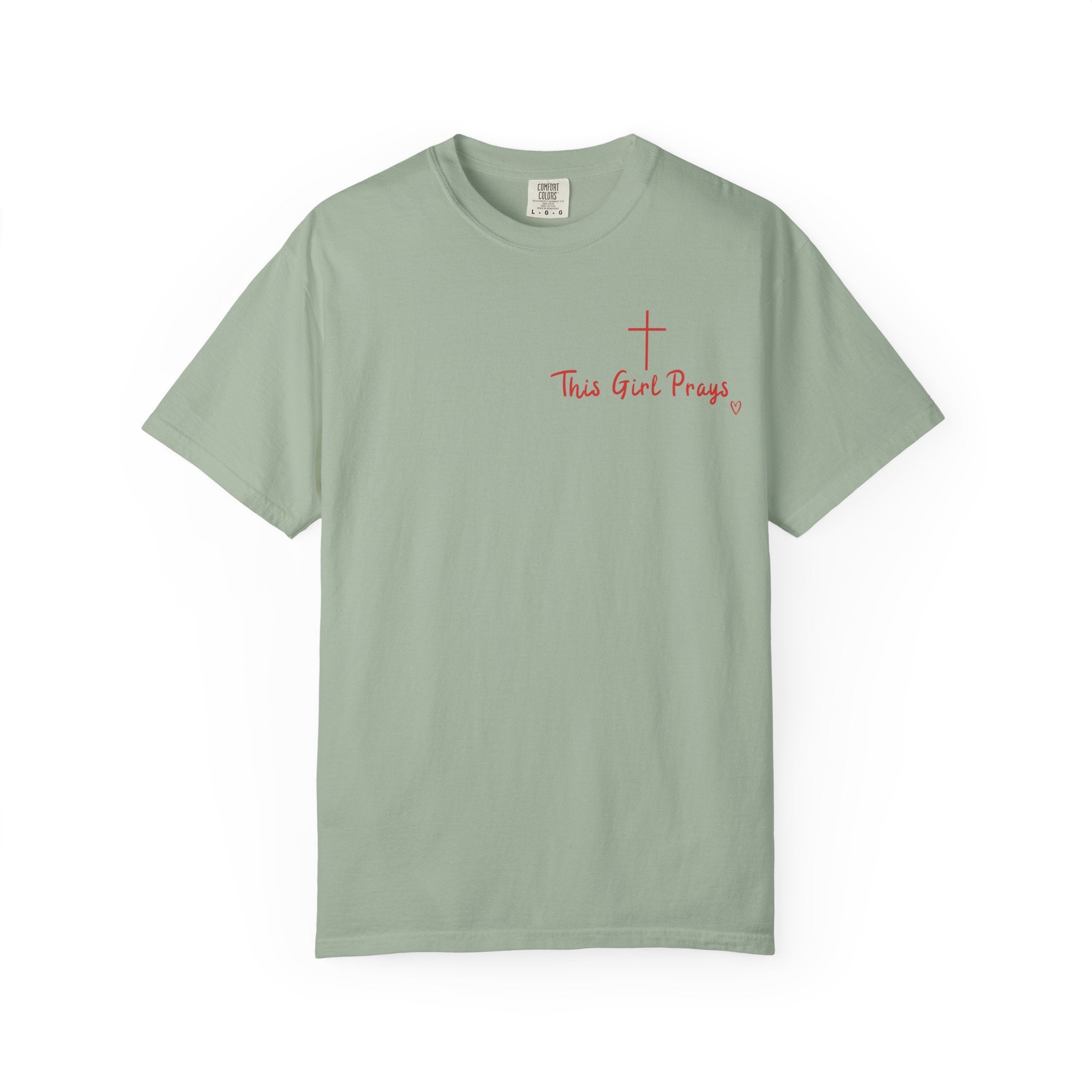Christian Graphic T-Shirt — “This God Prays” Cross Chest Print