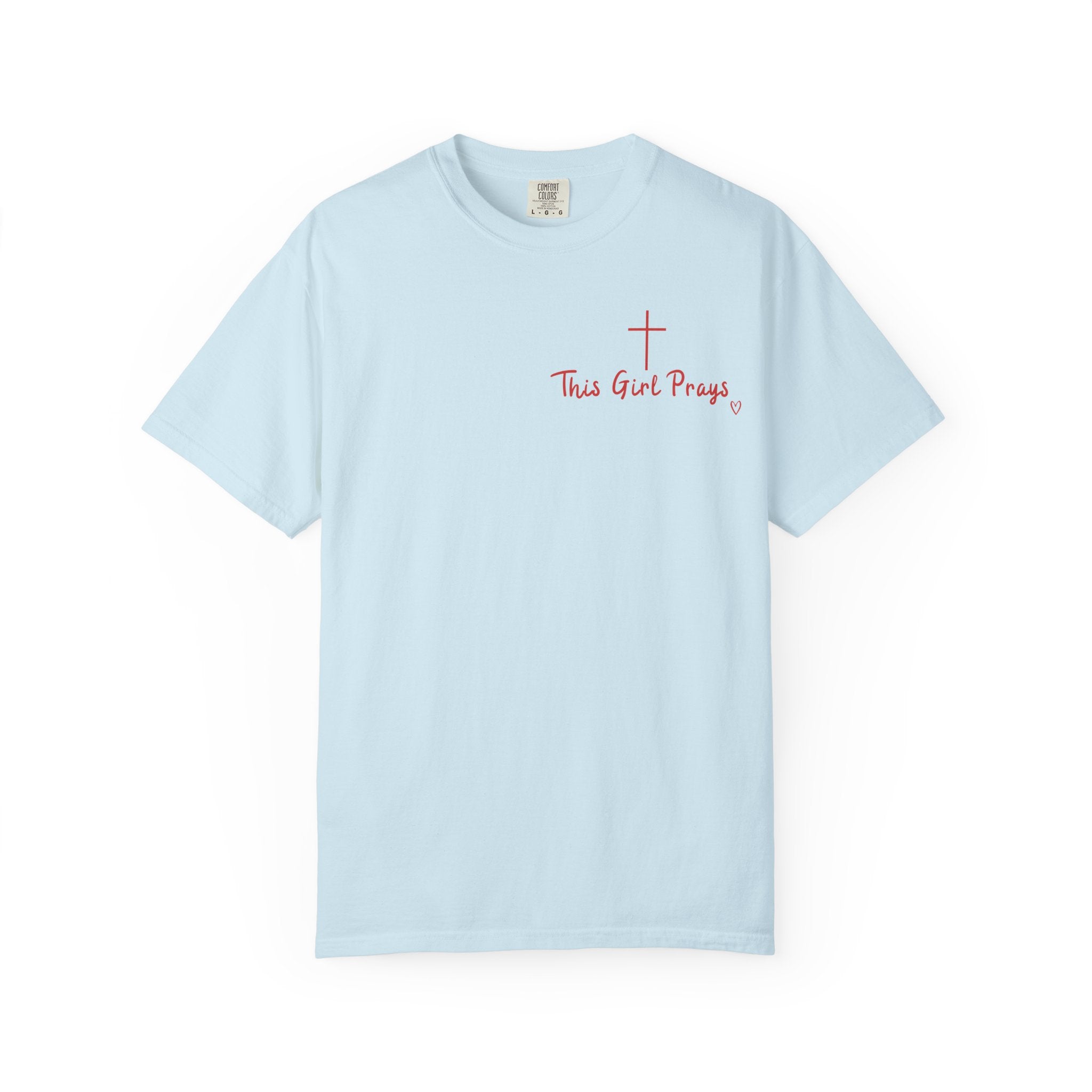 Christian Graphic T-Shirt — “This God Prays” Cross Chest Print
